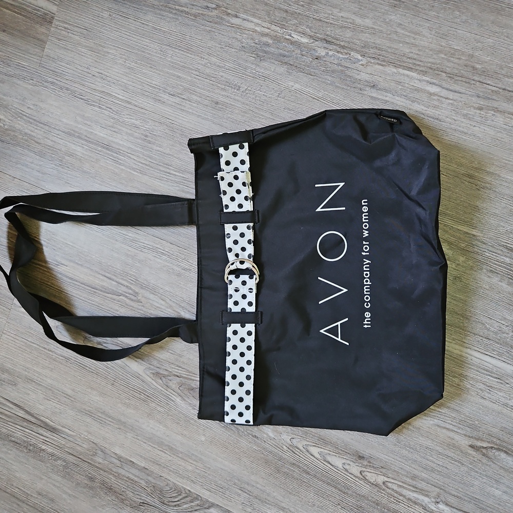 Vintage AVON Black and White Tote Bag